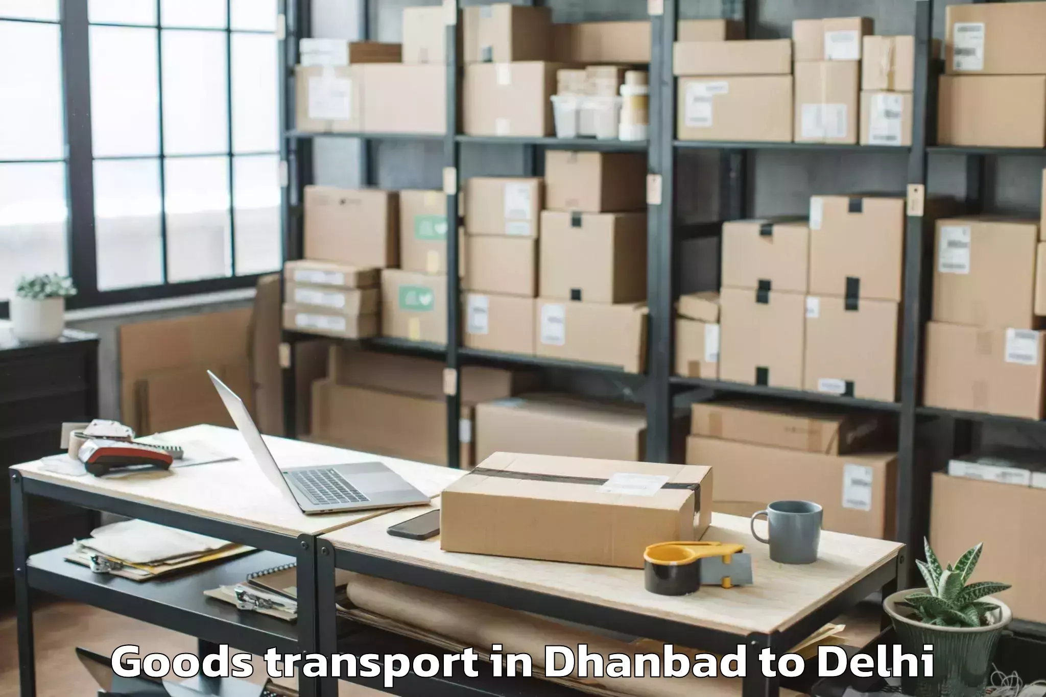 Quality Dhanbad to Naraina Goods Transport